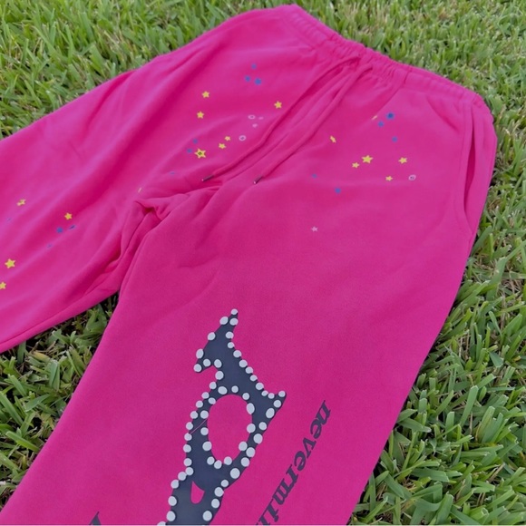 Sp5der P*NK SweatPants Size Small - Picture 3 of 5